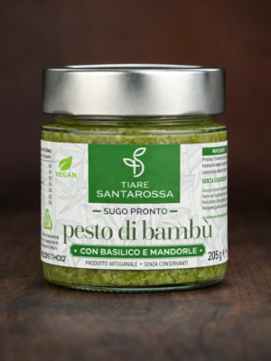 pesto di bambù con basilico e mandorle